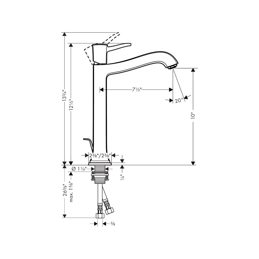 Hansgrohe 31303001 Metropol Classic Single Hole Faucet 260 Chrome 2