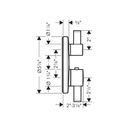 Hansgrohe 15758001 Ecostat S Thermostatic Trim With Volume Control Chrome 2