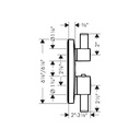 Hansgrohe 15707001 Ecostat E Thermostatic Trim With Volume Control Chrome 2