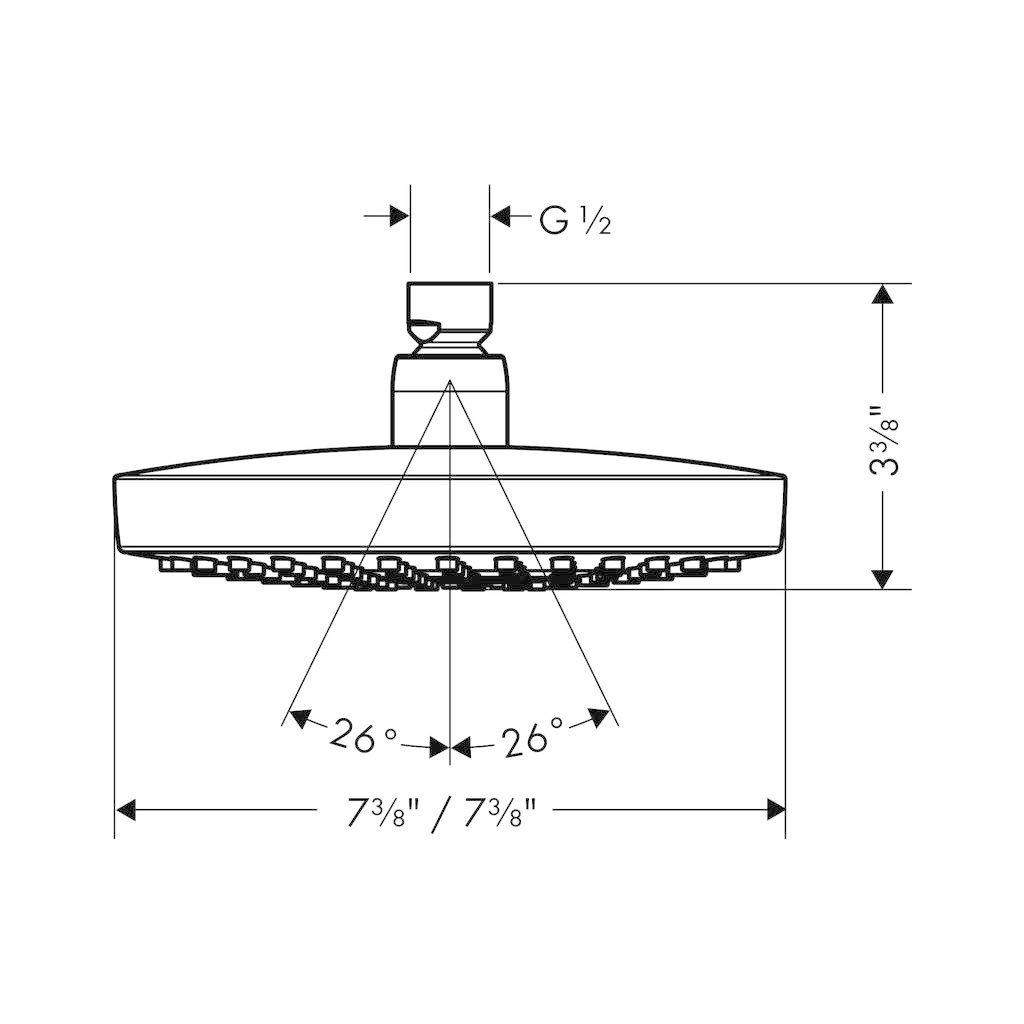 Hansgrohe 04387820 Croma Select E Showerhead 180 Brushed Nickel 2