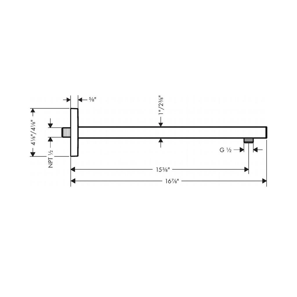 Hansgrohe 04731820 Raindance E Showerarm 15 Brushed Nickel 2