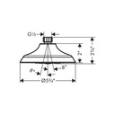 Hansgrohe 04780670 Joleena Showerhead 150 1 Jet Matte Black 2