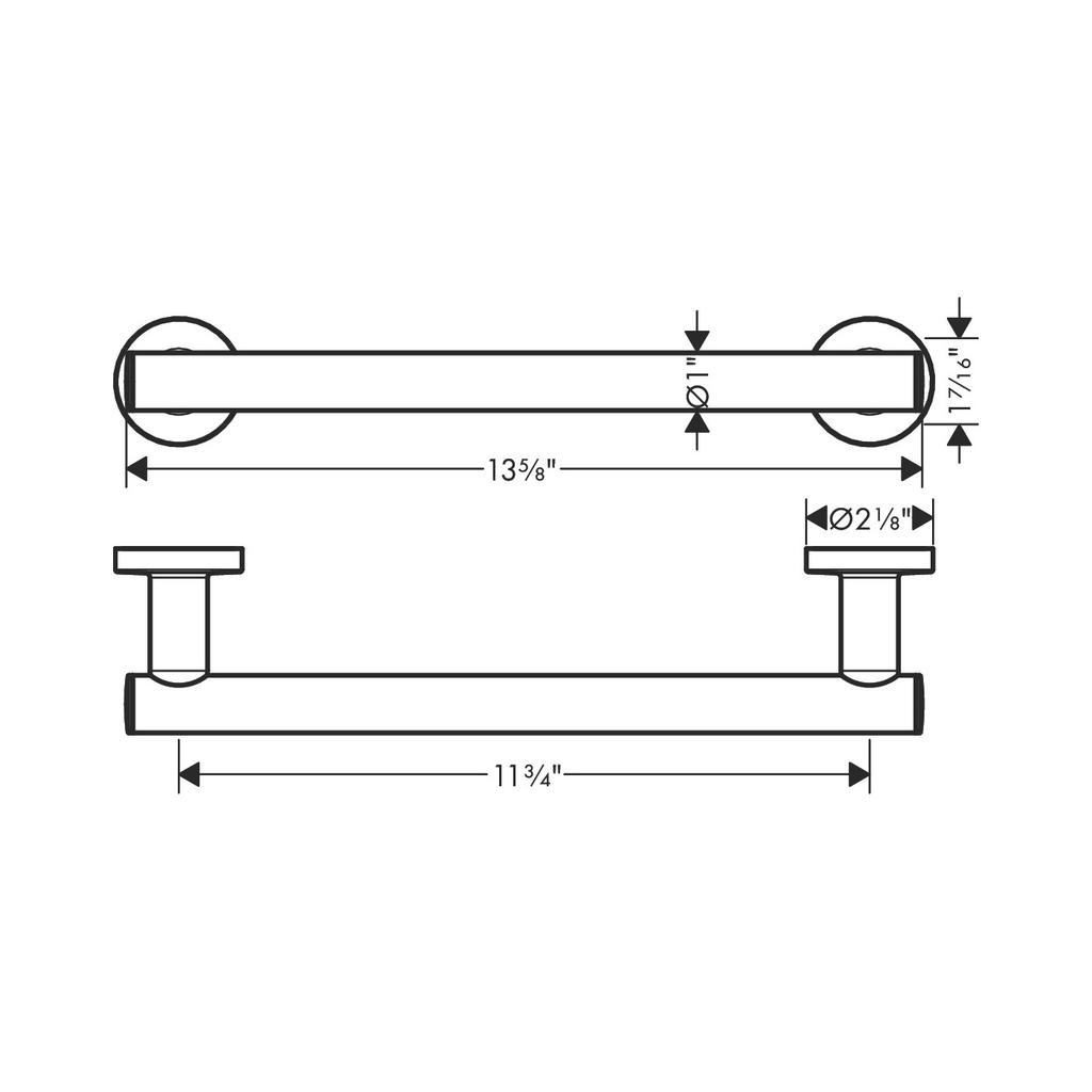 Hansgrohe 41713000 Logis Universal Towel Bar 12 Chrome 2