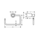 Hansgrohe 04786000 Joleena Towel Ring Chrome 2