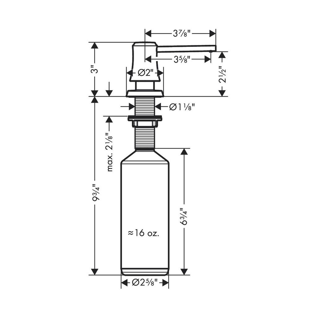 Hansgrohe 04796800 Joleena Soap Dispenser Steel Optic 2