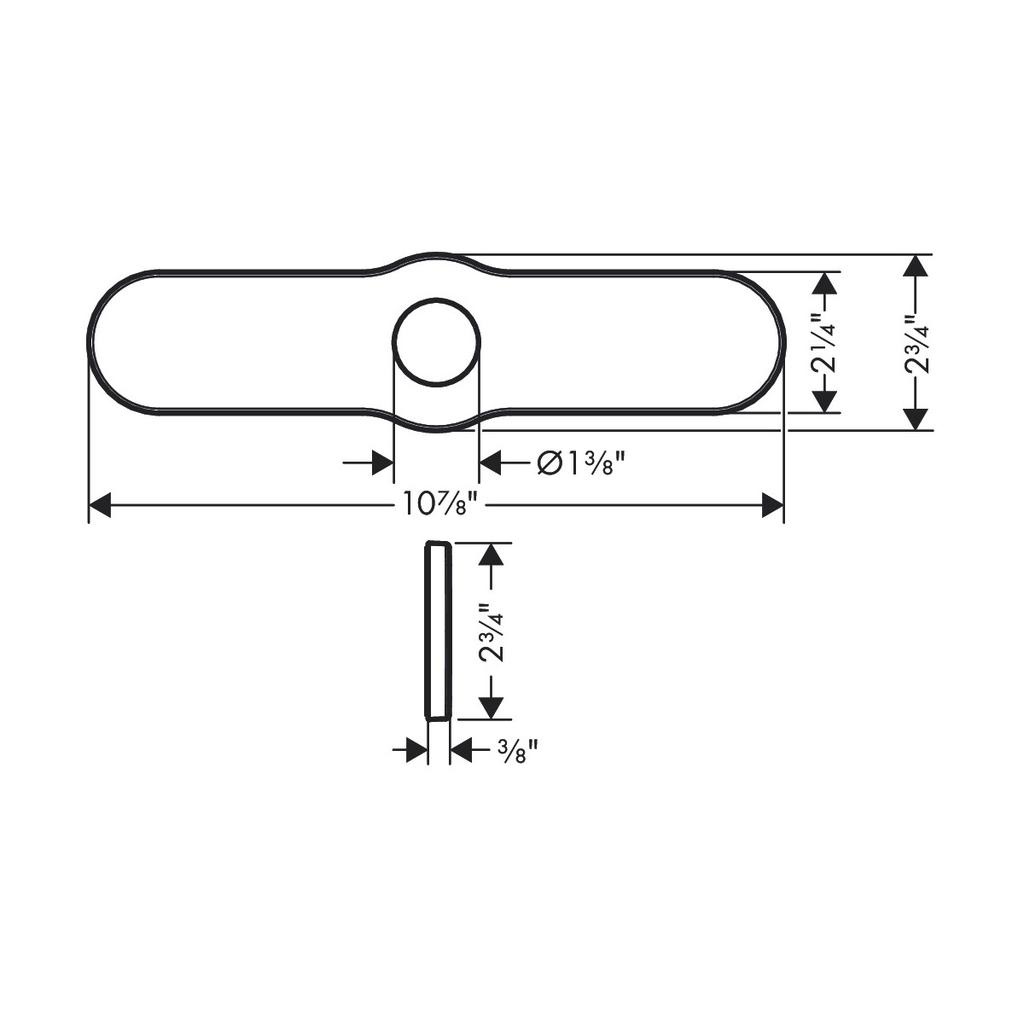 Hansgrohe 04797800 Joleena Base Plate For Kitchen Faucets Steel Optic 2