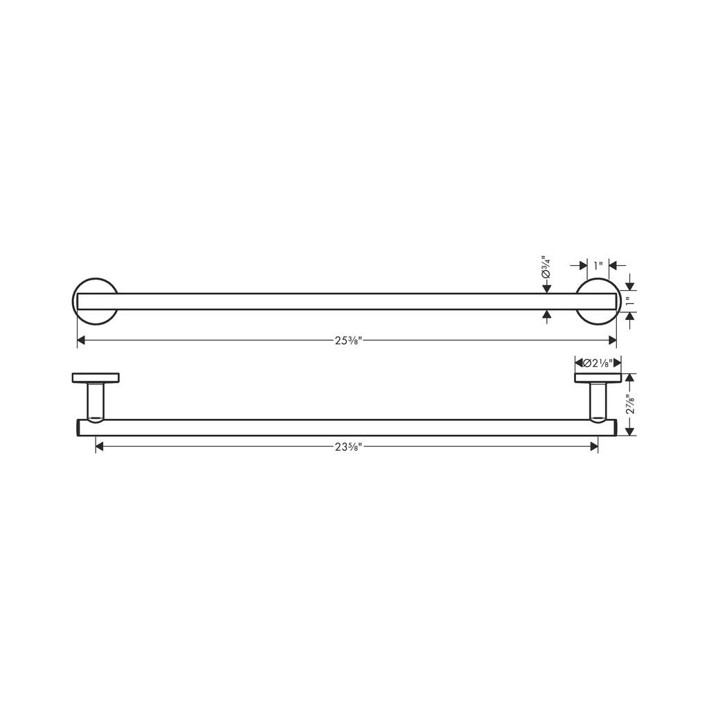 Hansgrohe 41716000 Logis Universal Towel Bar 24 Chrome 2