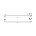 Hansgrohe 41716000 Logis Universal Towel Bar 24 Chrome 2