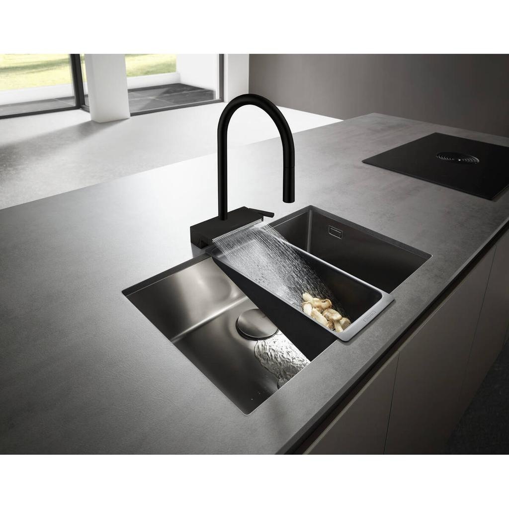 Hansgrohe 73837671 Aquno Select Pull Down Kitchen Faucet Matte Black 2