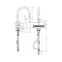 Hansgrohe 73837001 Aquno Select Pull Down Kitchen Faucet Chrome 3