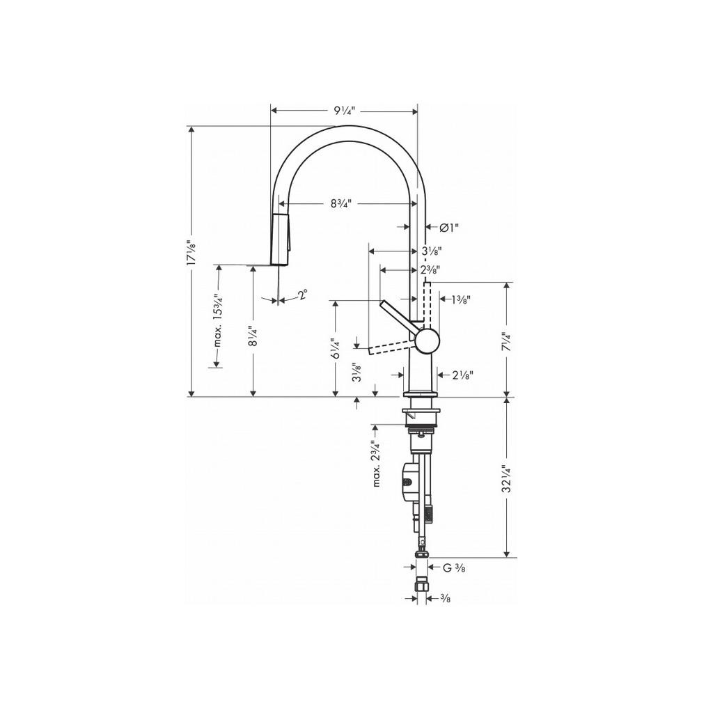 Hansgrohe 72800001 Talis N Pull Down Kitchen Faucet Chrome 2