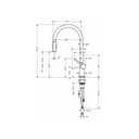 Hansgrohe 72800001 Talis N Pull Down Kitchen Faucet Chrome 2