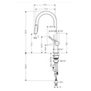 Hansgrohe 72846001 Talis N A Shaped Pull Down Kitchen Faucet Chrome 2