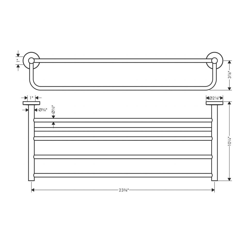 Hansgrohe 41720000 Logis Universal Towel Rack Chrome 2
