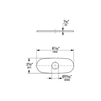 Grohe 07551000 6" Euro Escutcheon Chrome 2