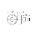 Grohe 26030000 Retro-Fit Spacer Chrome 2