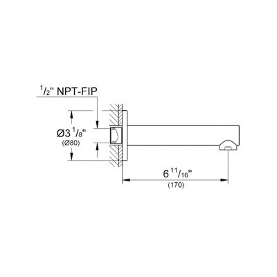 Grohe 13274EN1 Concetto Tub Spout Brushed Nickel 2