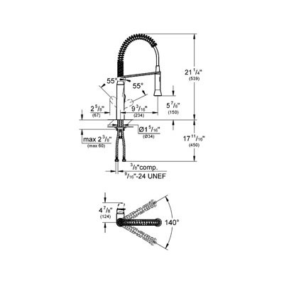Grohe 31380DC0 K7 Medium Kitchen Faucet Super Steel 2