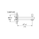 Grohe 13273000 Eurosmart Cosmopolitan Diverter Tub Spout Chrome 2