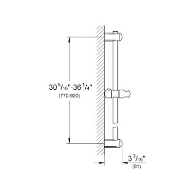 Grohe 27500000 Euphoria Shower Rail 36" Chrome 2
