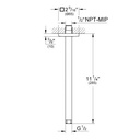 Grohe 27487000 12" Ceiling Shower Arm Square Flange Chrome 2
