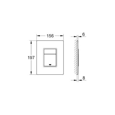 Grohe 38845LS0 Skate Cosmopolitan Actuator Plate White 2