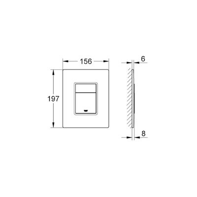 Grohe 38845MF0 Skate Cosmopolitan Actuator Plate Clear 2
