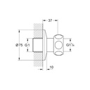 Grohe 12417000 Straight Inlet Chrome 2