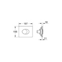 Grohe 38506P00 Skate Air Actuator Plate Matte Chrome 2