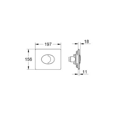 Grohe 38506SH0 Skate Air Actuator Plate White 2