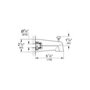 Grohe 13611EN0 Classic Wall Mounted Tub Spout With Diverter Brushed Nickel 2