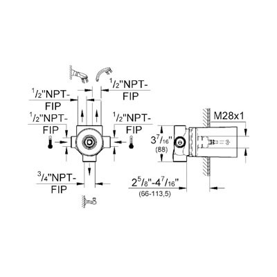 Grohe 29035000 5 Port Rough In Valve 2
