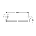 Grohe 40688001 Essentials Towel Bar 18" Chrome 2