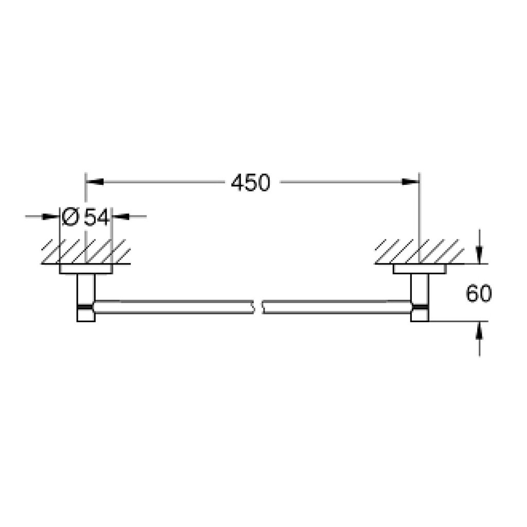 Grohe 40688EN1 Essentials Towel Bar 18" Brushed Nickel 2