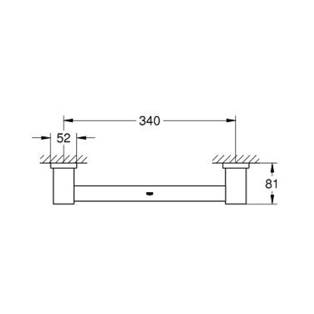 Grohe 40514001 Essentials Cube Grip Bar Chrome 2