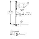 Grohe 23667001 Eurocube Joy Single Handle Bathtub Faucet Chrome 2