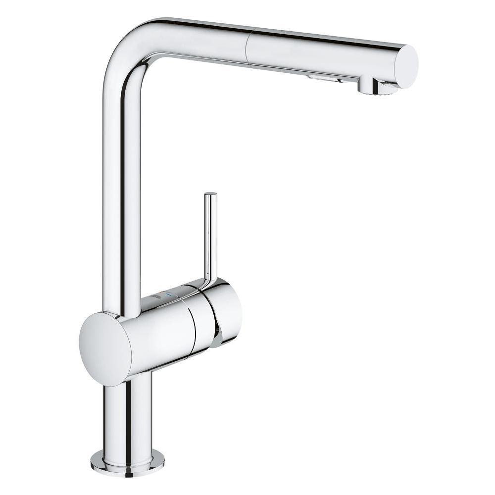 Grohe 30300000 Minta Single Handle Pull Out Kitchen Faucet Chrome 1