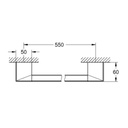 Grohe 40807000 Selection Cube 24" Grip Bar Chrome 2