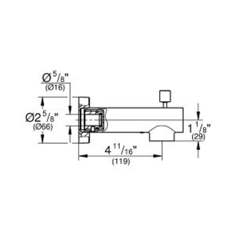 Grohe 13366EN0 Concetto Diverter Tub Spout Brushed Nickel 2