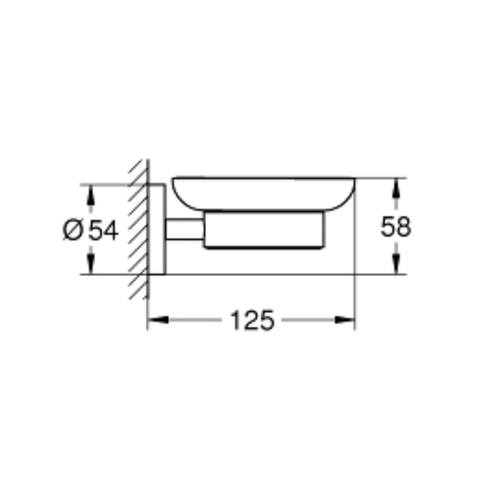 Grohe 40444001 Essentials Soap Dish With Holder Chrome 2