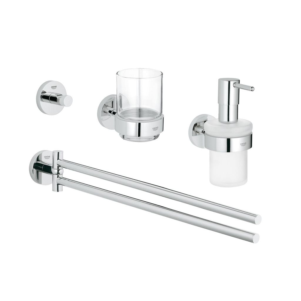 Grohe 40846001 Essentials Master Bathroom Accessories Set Chrome 1