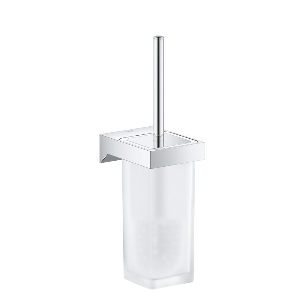 Grohe 40857000 Selection Cube Toilet Brush Set Chrome 1