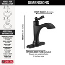 Delta 556T-BL-DST Dorval Touch2O.Xt Single-Hole Bath Faucet 1L 