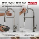 Delta 9659TL-KS-DST Trinsic Pro Pulldown Touchless Kitchen Faucet Ks