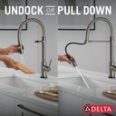 Delta 9659TL-KS-DST Trinsic Pro Pulldown Touchless Kitchen Faucet Ks