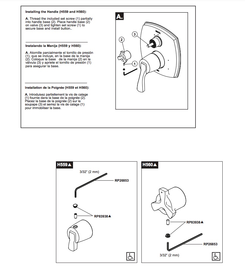 Delta H560CZPR Integrated Diverter Helor