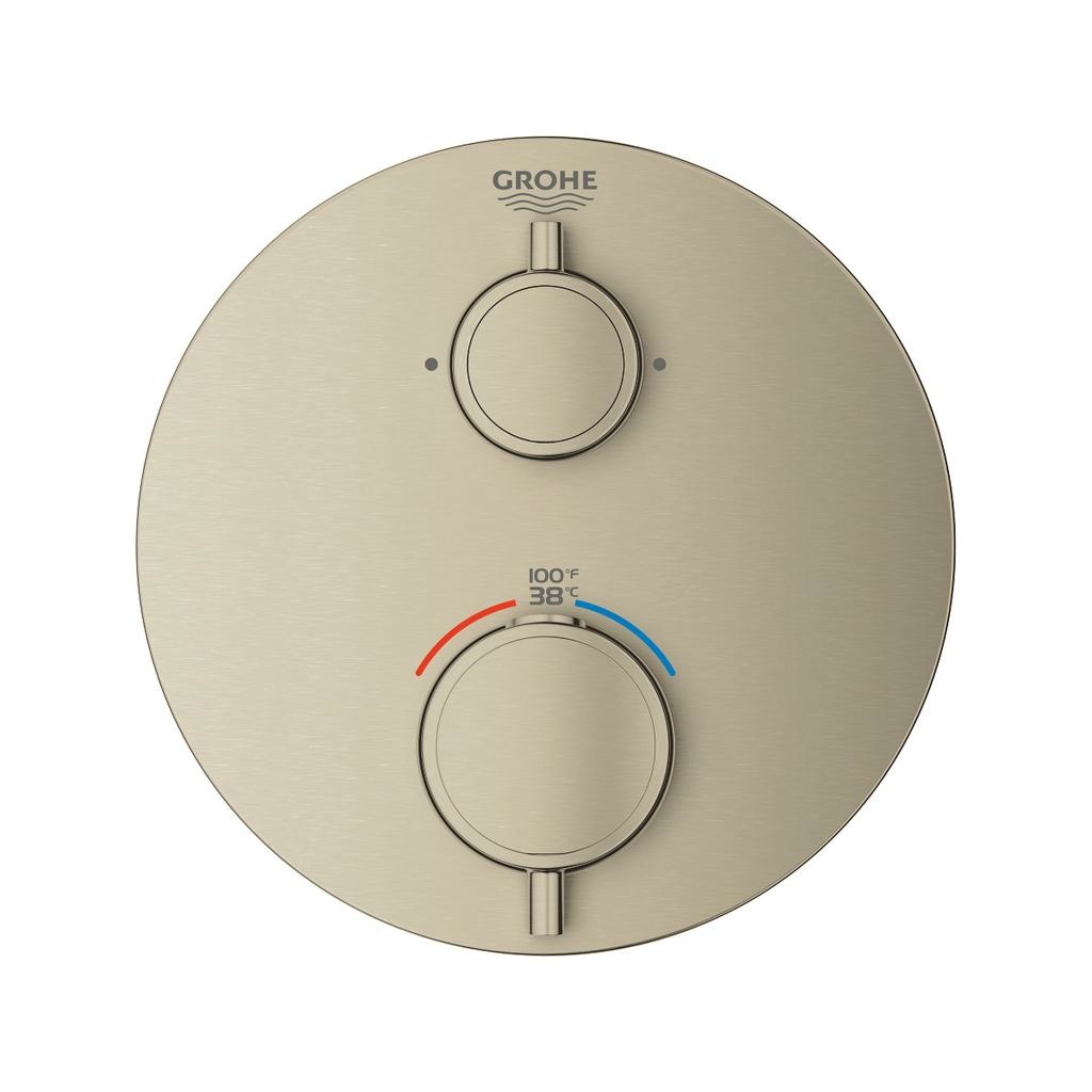 Grohe 24133EN0 Grohtherm Dual Function Thermostatic Trim Brushed Nickel 2