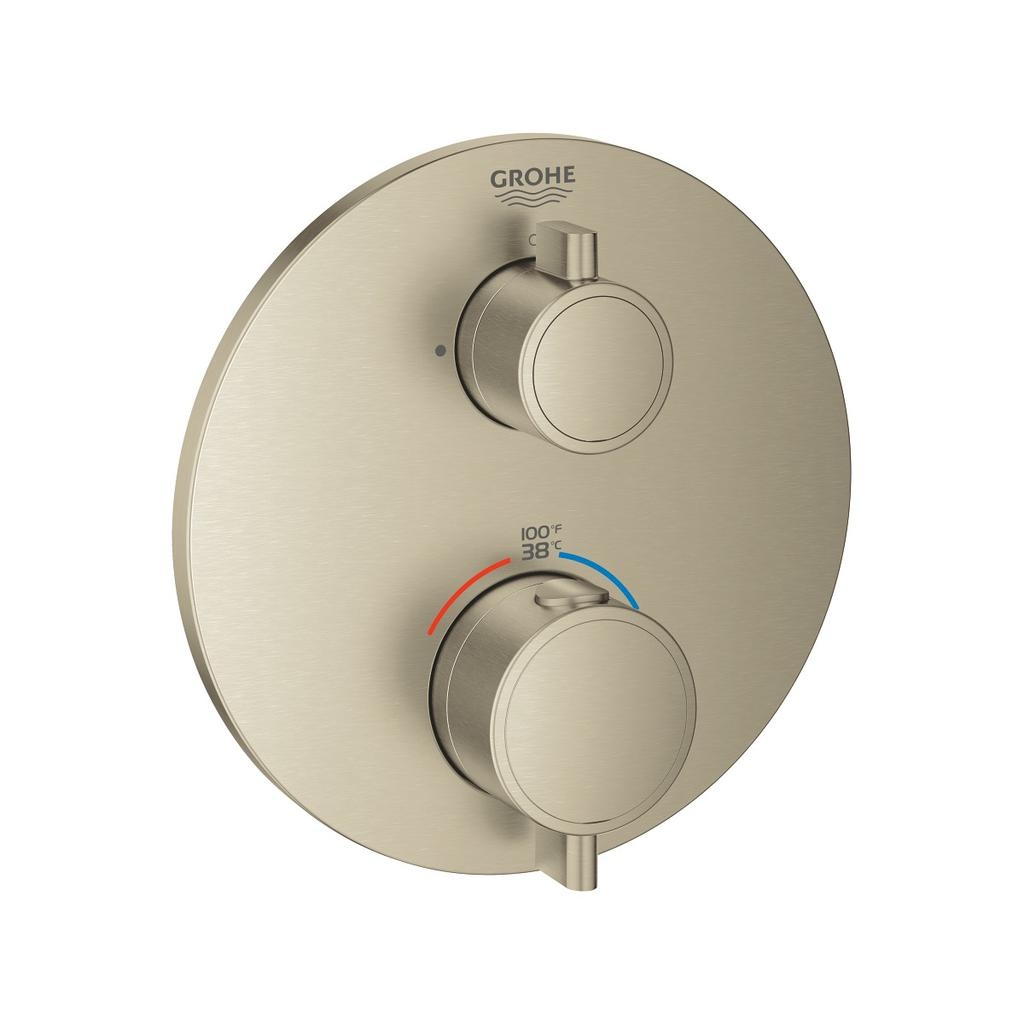 Grohe 24107EN0 Grohtherm Single Function 2 Handle Thermostatic Trim Brushed Nickel 1