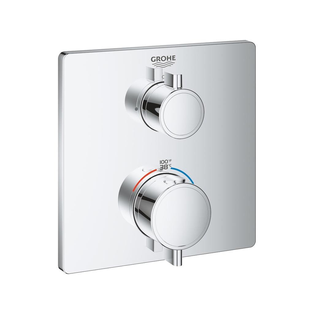 Grohe 24111000 Grohtherm Dual Function 2 Handle Thermostatic Trim Chrome 1