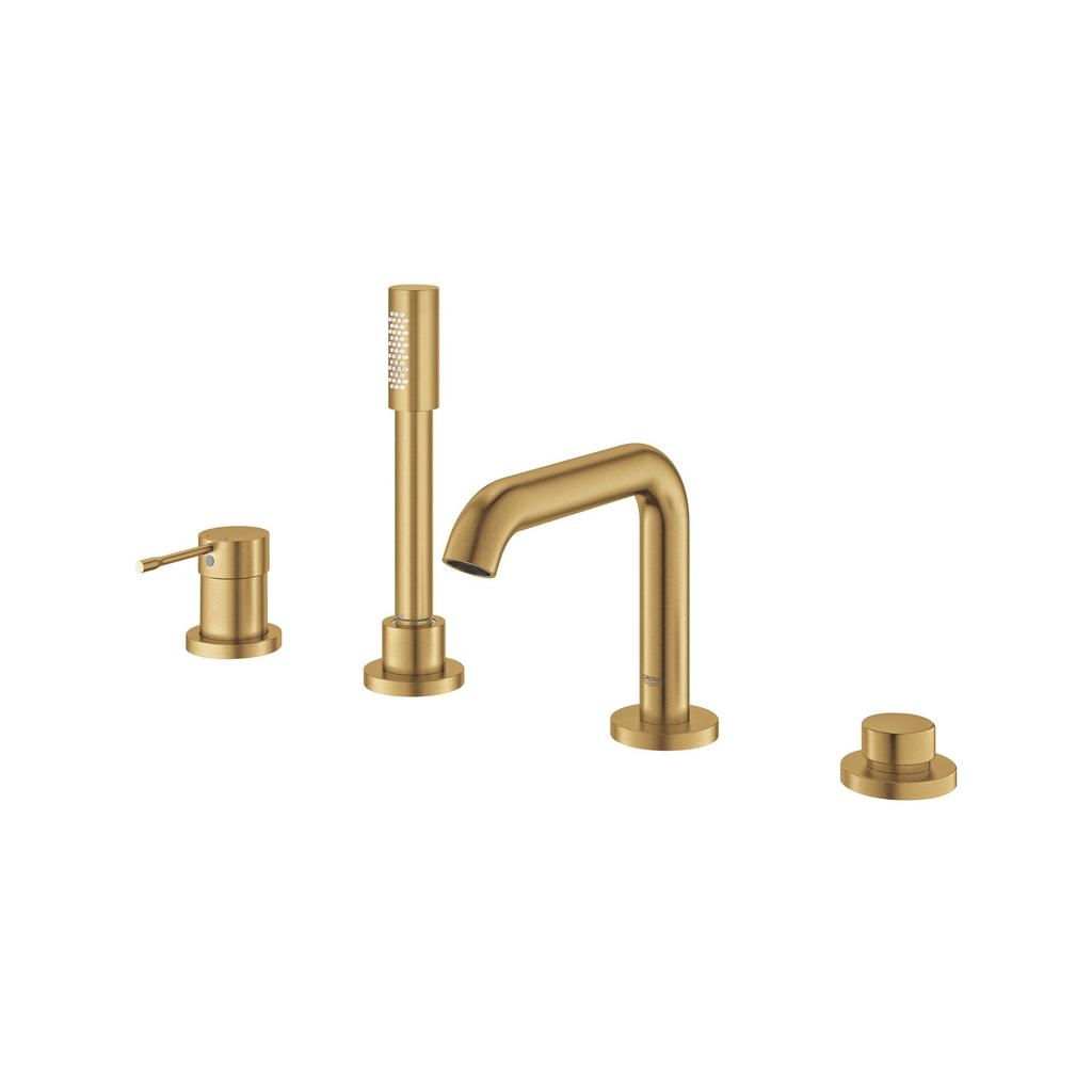 Grohe 19578GNA Essence Four Hole Bathtub Faucet with Handshower Brushed Cool Sunrise 2